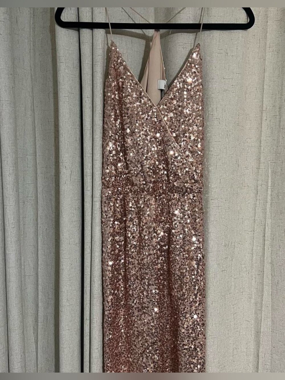 Badgley Mischka Rose Gold Sequin Dress